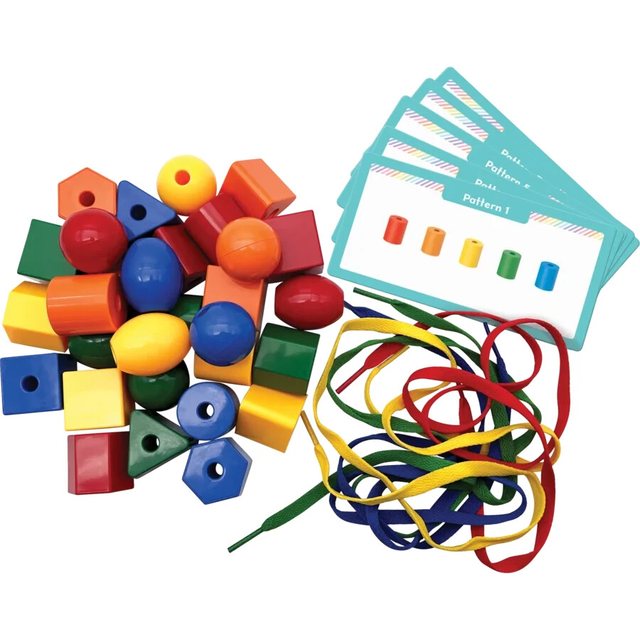 Teacher Created Resources Lacing Beads (39 Pieces)