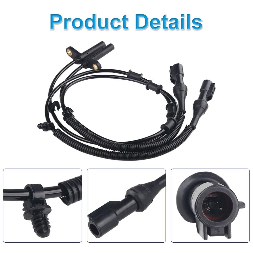Compatible with 1 Pair Front Left & Right ABS Wheel Speed Sensor Ford F150 20...