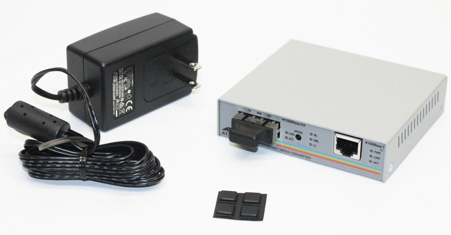 New Allied Telesis AT-MC1004-10 SC Gigabit Copper Media Converters 990-001045-10