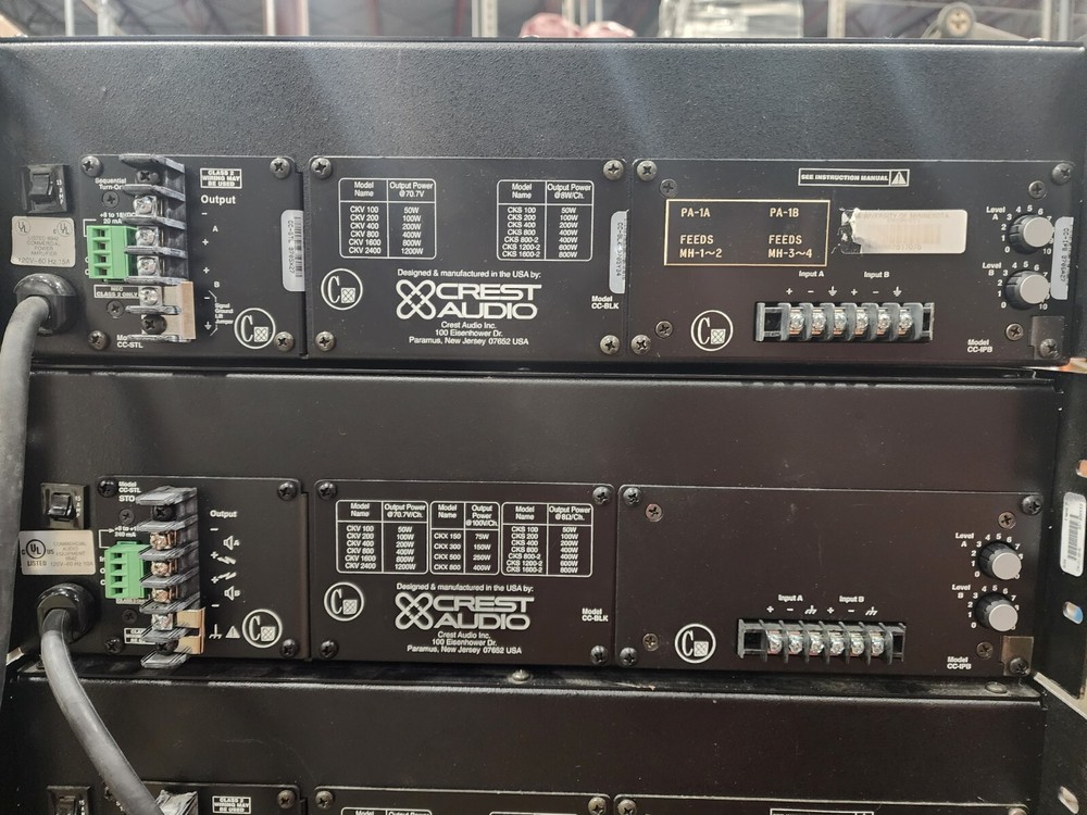 Crest Audio CKS800 Professional Power Processing Amplifier 400W/CH 8-OHMS