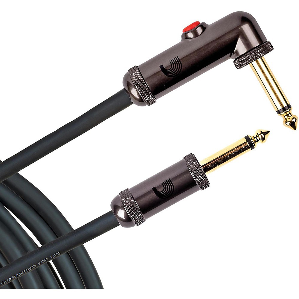 Planet Waves Circuit Breaker Instrument Cable Latching Right Angle Plug 10ft Blk