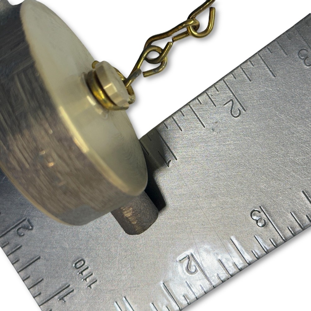2.5" Brass FDC Set - Fire Hydrant Cap with Chain & Hex Nut Adapter Fitting - New