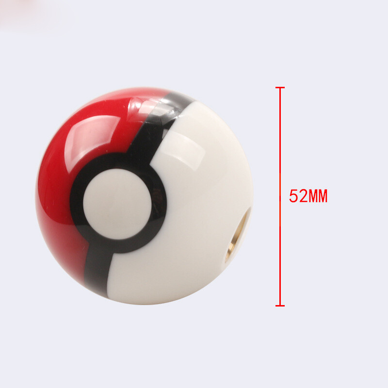 Universal Pokemon Shift Knob Round Poke Ball Gear Shifter Head with 3 Adapters