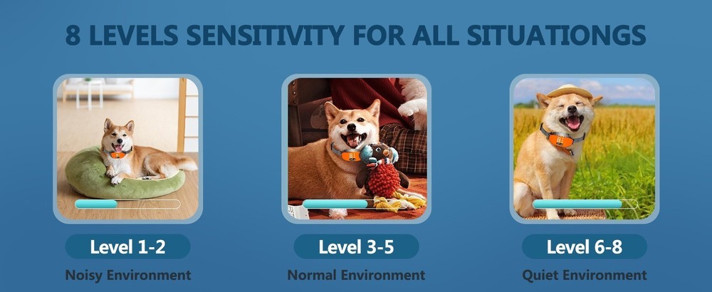 Anti Bark Dog Collar Automatic Waterproof Bark Control Training Device for Dogs