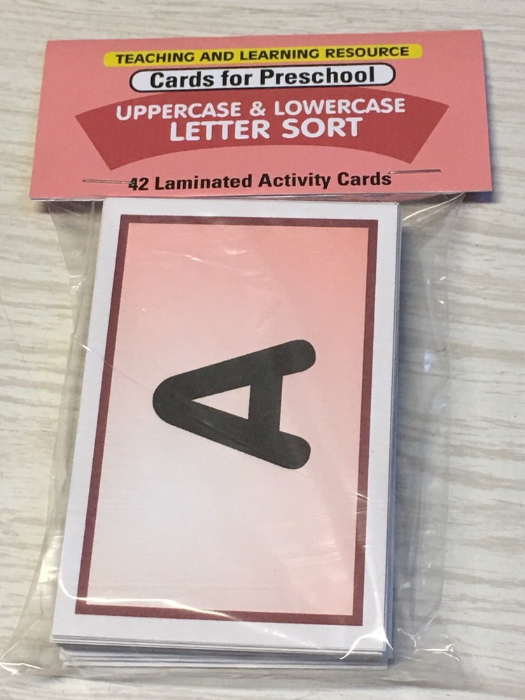 Uppercase Lowercase Letter Sort - 56 Laminated Cards - Activity Set