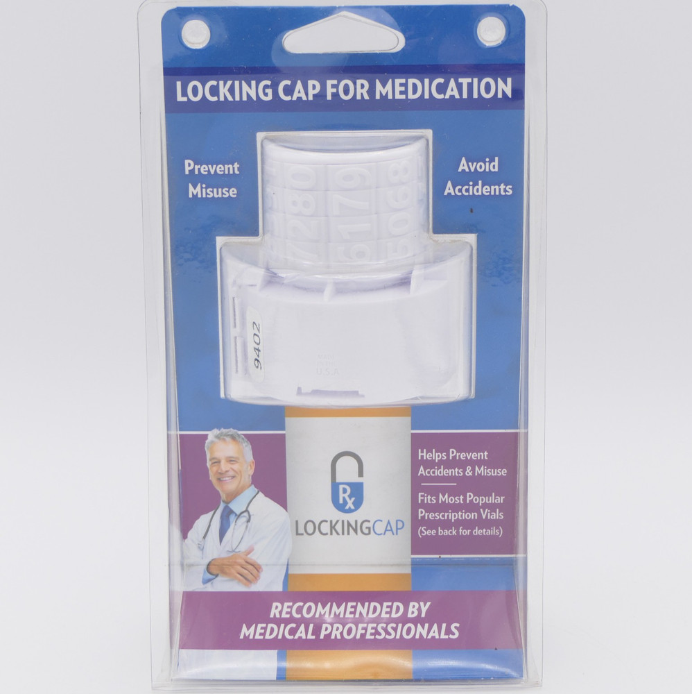 Gatekeeper RX Locking Cap for Prescription Medication Bottles Combination Lock