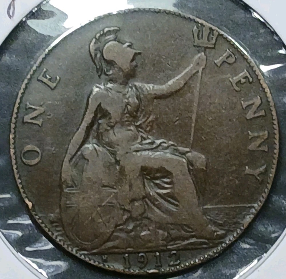 1912 Great Britain Large Penny #4