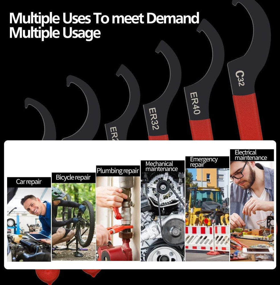 Spanner Wrench Set 10pcs Coilover Suspension System and Shock Adjustment