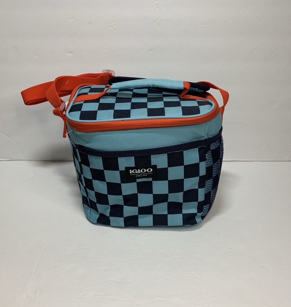 Igloo 9 Can Insulation Square Bag Checkered Print New