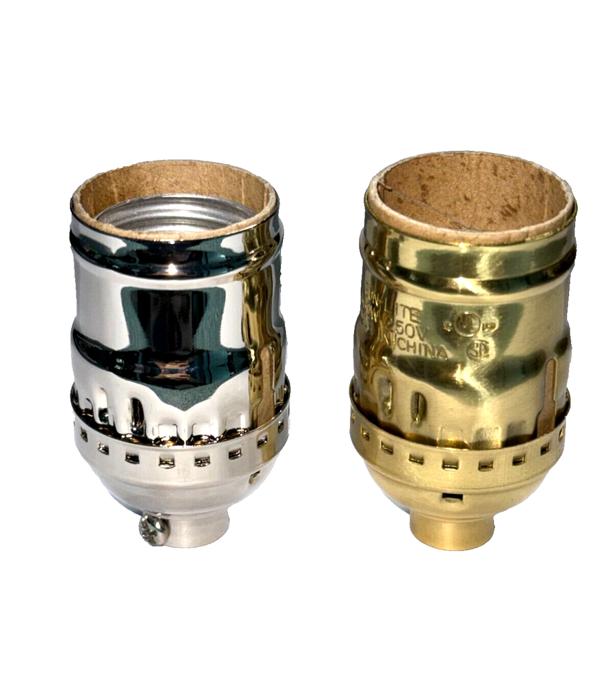 New Solid Brass Short Keyless Early Electric Industrial Style Lamp Socket