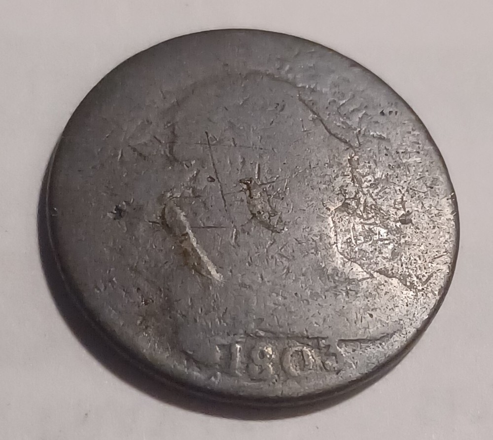 1803 Draped Bust ONE Cent Copper Coin