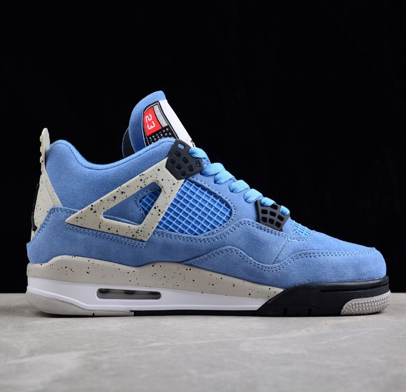 US Siez 7-12 Jordan 4 Retro "University Blue" Basketball Shoes for Men's Shoes.