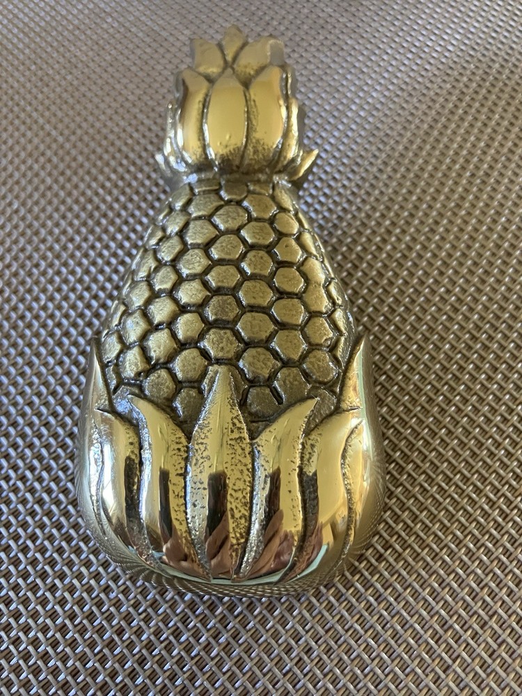 Solid Brass Handcrafted Doorbell Ringer Michael Healy Pineapple Open Box New