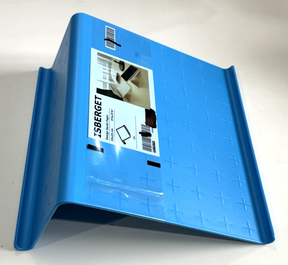 IKEA Isberget Blue Plastic Laptop iPad Tablet Stand Electronics 9 7/8" x 9 7/8"