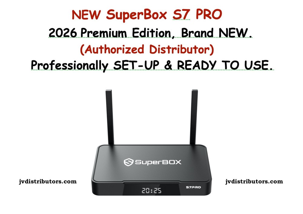 SUPERBOX S7 PRO Android TV Box 4K Streaming Media Player Authorized & PRO SET-UP