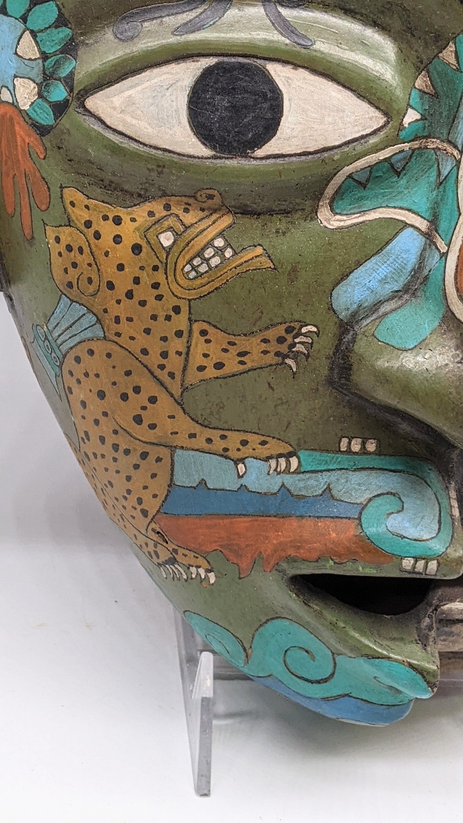 Mexican Mayan Life and Death clay mask