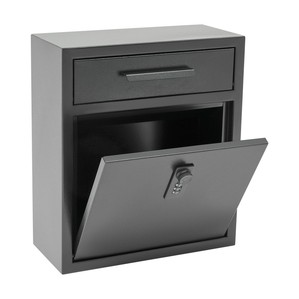 Wall-Mounted Mailbox With Combination Lock for Secure Mail Storage