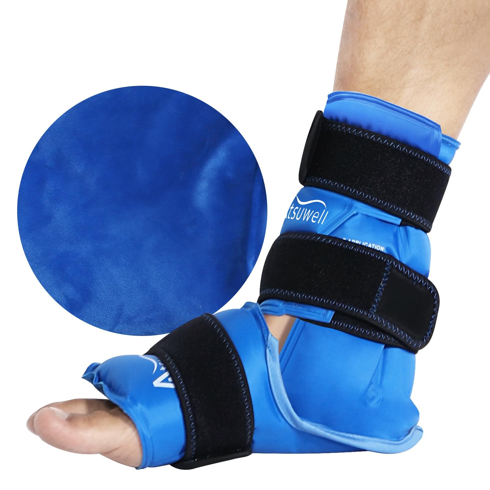 Reusable Ankle Ice Pack Wrap Blue 1 Pcs for Cold Therapy