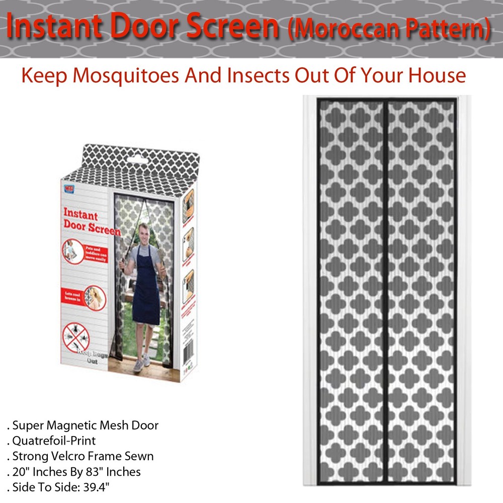 Instant Door Screen (Moroccan Pattern)
