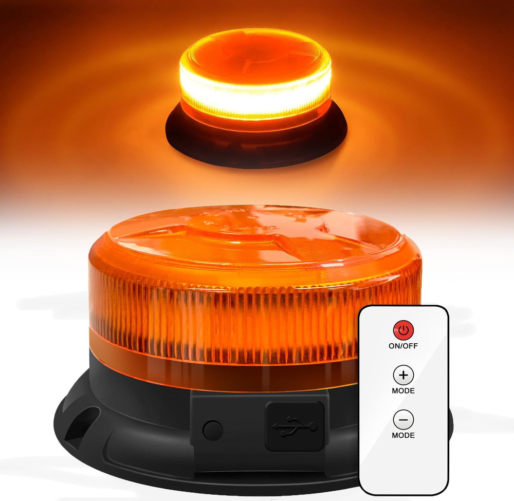 Remote Control Wireless Strobe Lights Waterproof Rechargeable LED Battery Beacon