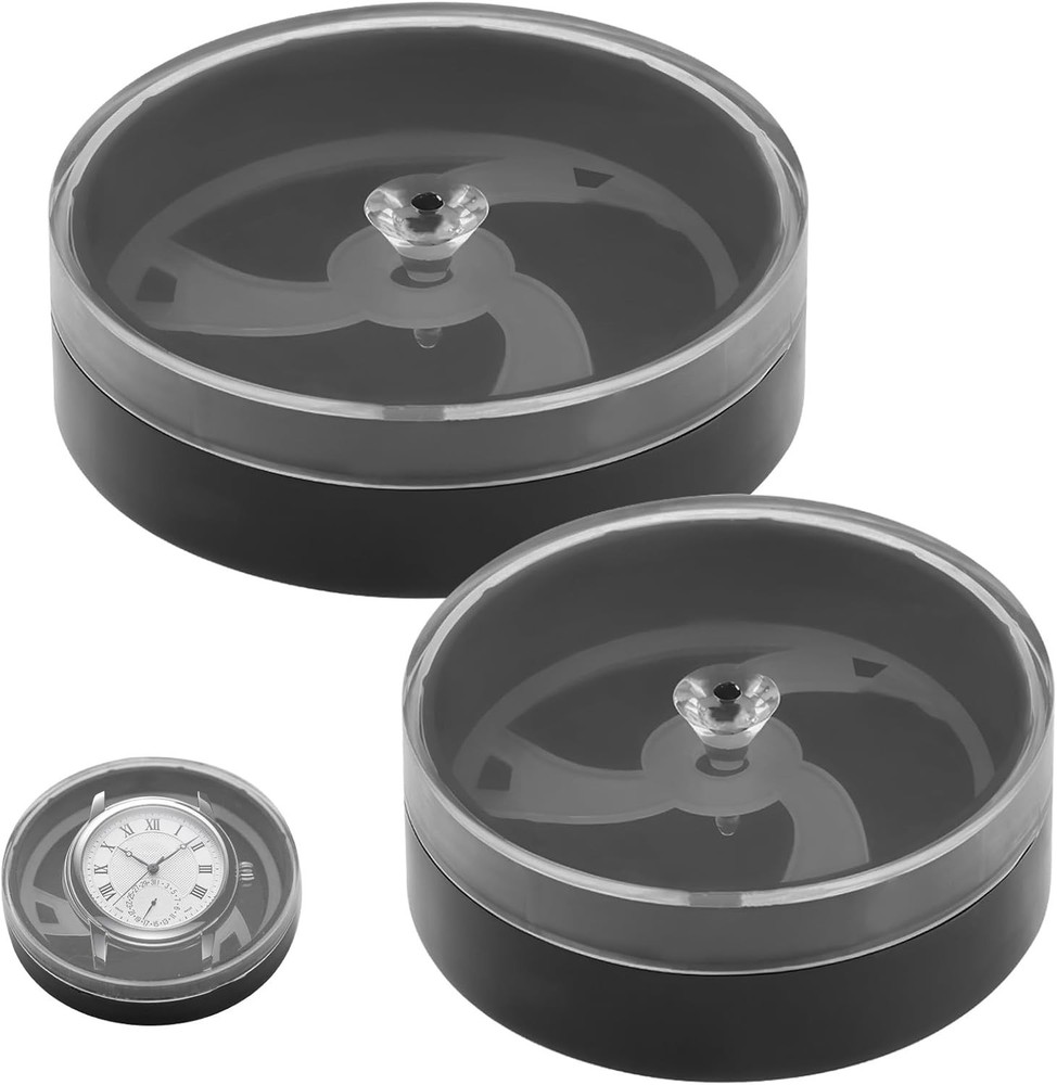 2Pcs Portable Watch Face Storage Boxes - Dust-Proof & Scratch-Proof Protection