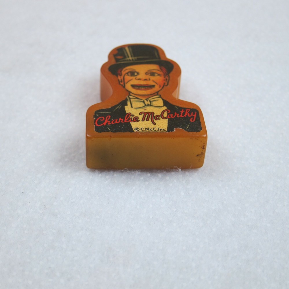 Vintage 1930s-40s Charlie McCarthy Figural Bakelite Pencil Sharpener