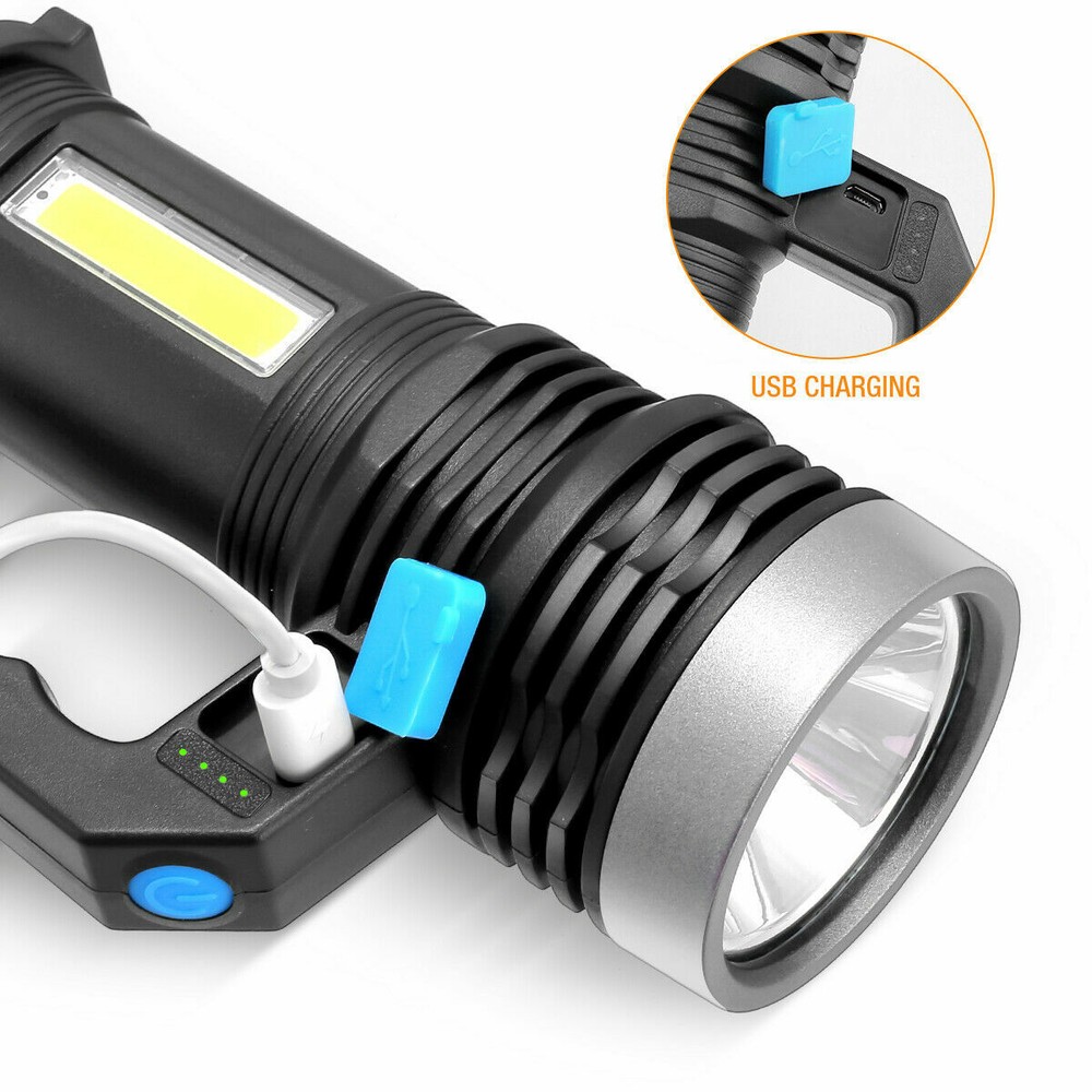 Rechargeable LED Searchlight Portable Super Bright Handheld Spotlight Flashlight