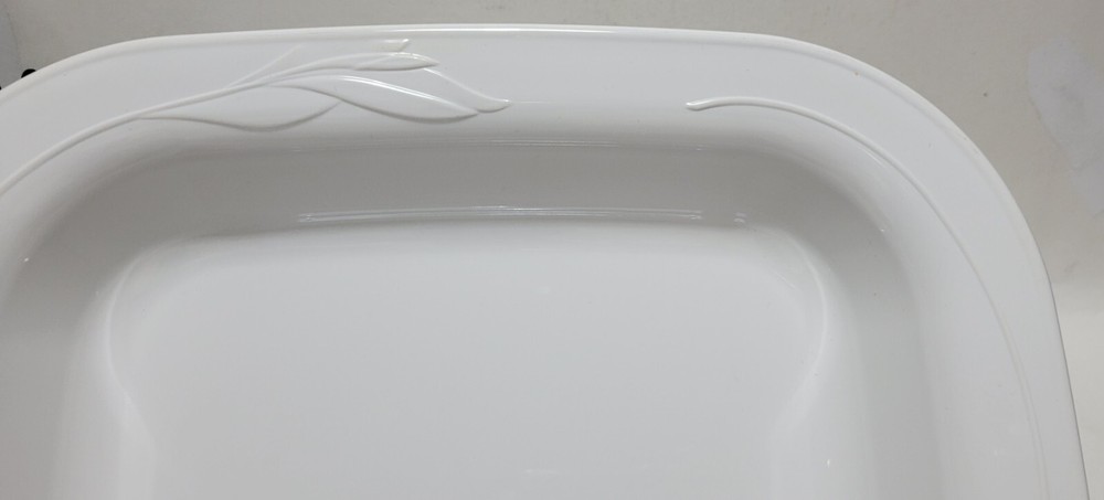 Corning Casual Elegance White Casserole Baking Serving Dish