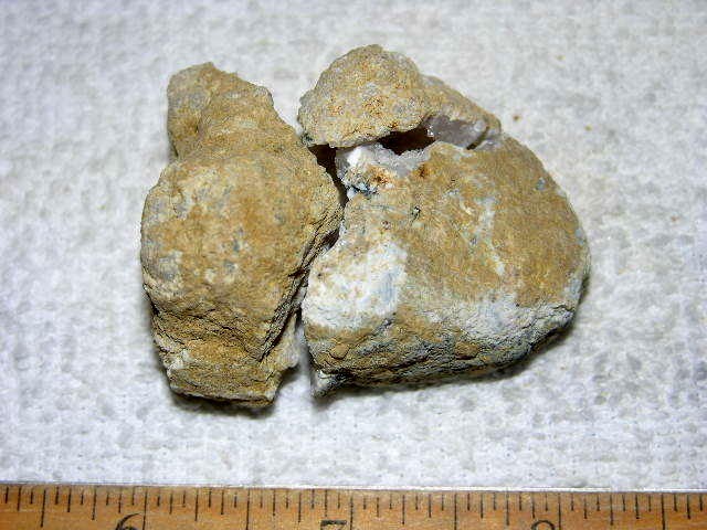 Geode pair opened with crystal centers 2.25 inch G76