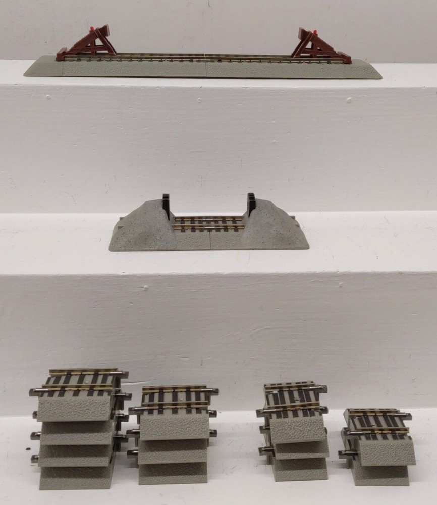 American Flyer S Scale Assorted FasTrack-Straight & Bumper [16] EX