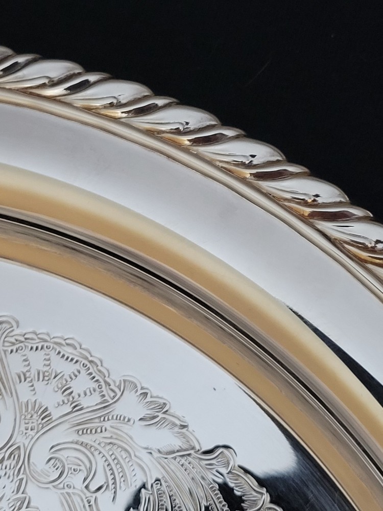 Oneida 12" Silverplated Serving Tray, Arcadia Design, Ca. 1960's-1980