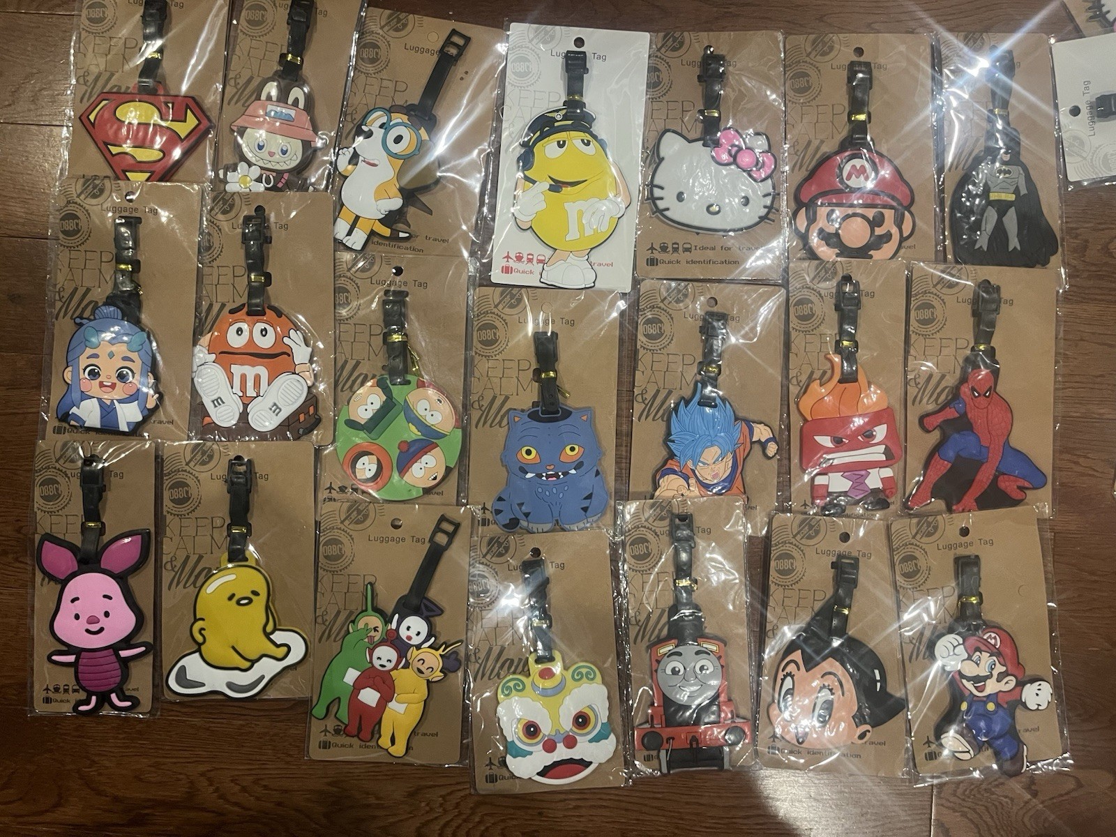 CARTOON CHARACTER /ANIME LUGGAGE TAGS--BOOK BAG TAGS --GREAT STOCKING STUFFER