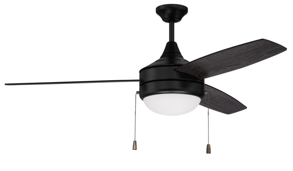 Flat Black 52"Ceiling Fan from the Phaze 3 Collection