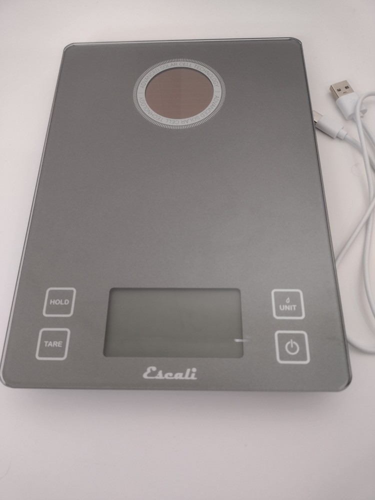 Escali Digital Kitchen Scale with USB Cable And Solar Charge