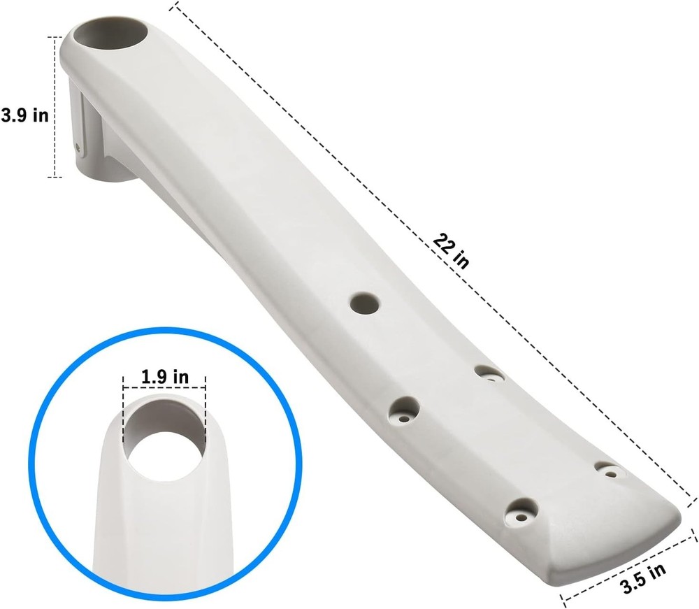 Sturdy 2-Pack Deck Support for BiltMor Above Ground Pool Steps - Pearl Gray