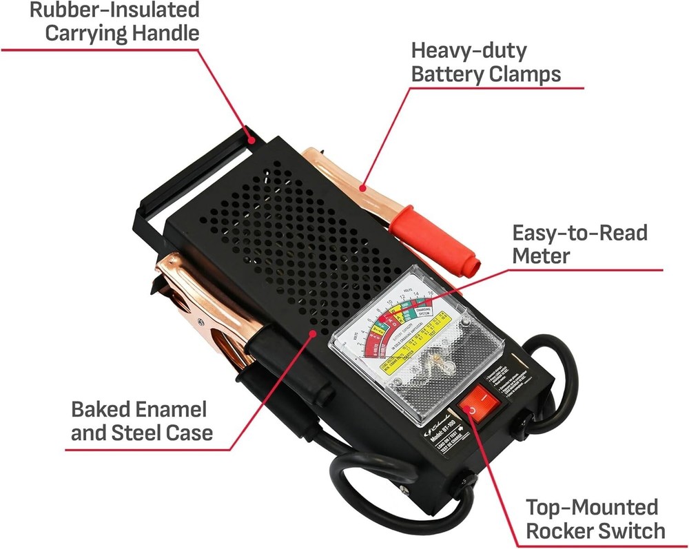 2-in-1 Battery Load Tester & Voltmeter - 100 Amp for Accurate Diagnostics