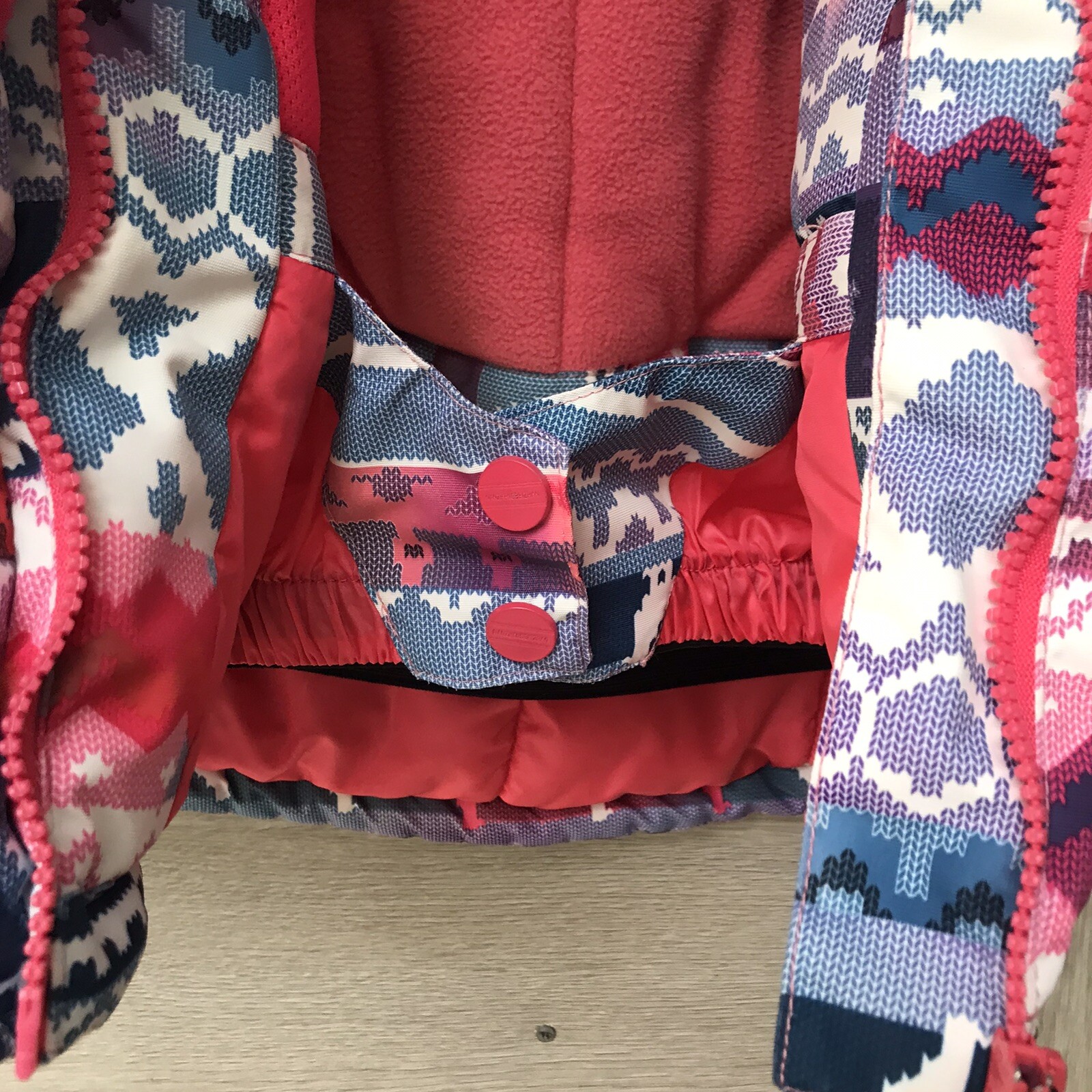 N.Z.B.Z Girls 12, Color Block Insulated Ski Jacket Hooded Winter Thick Coat