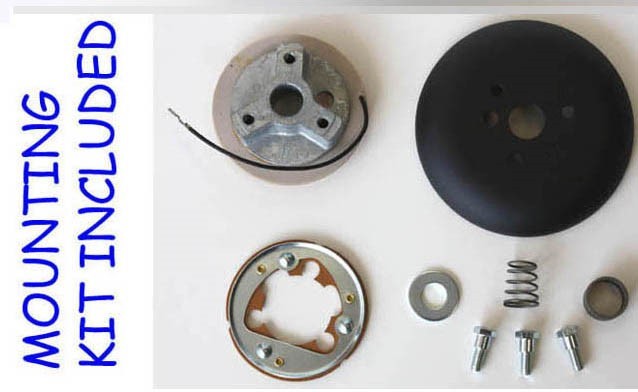 Chevy Truck C / K Blazer Black Chrome Spokes Steering Wheel 13 1/2" Red/Black