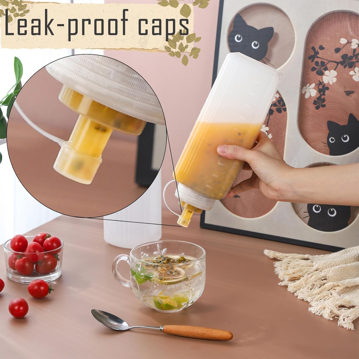 2 Packages 1 Quart Large Squeeze Bottle Salsa Dispenser