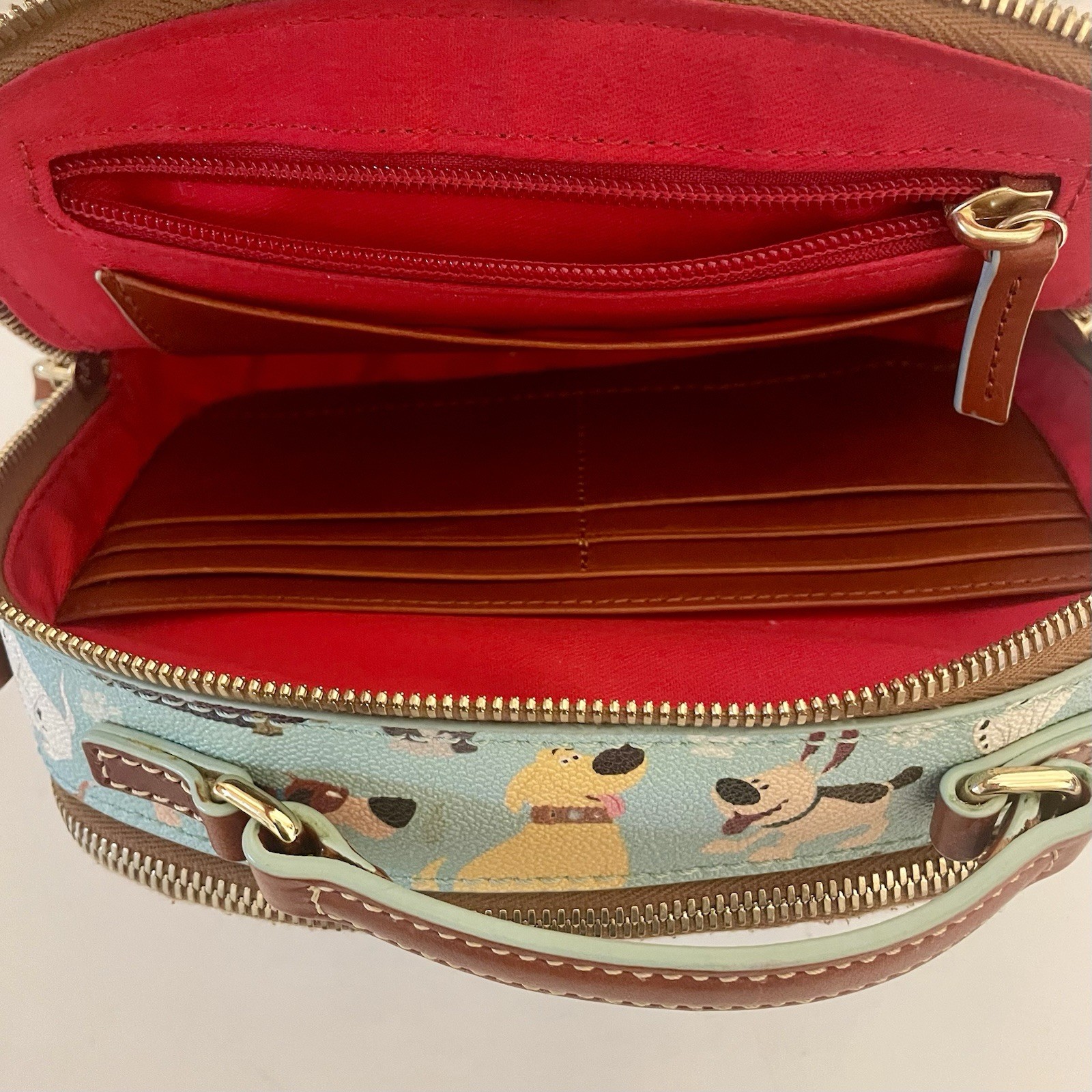 Dooney & Bourke Disney Dogs Ambler Purse Blue 2017 Crossbody Shoulder Bag - EUC