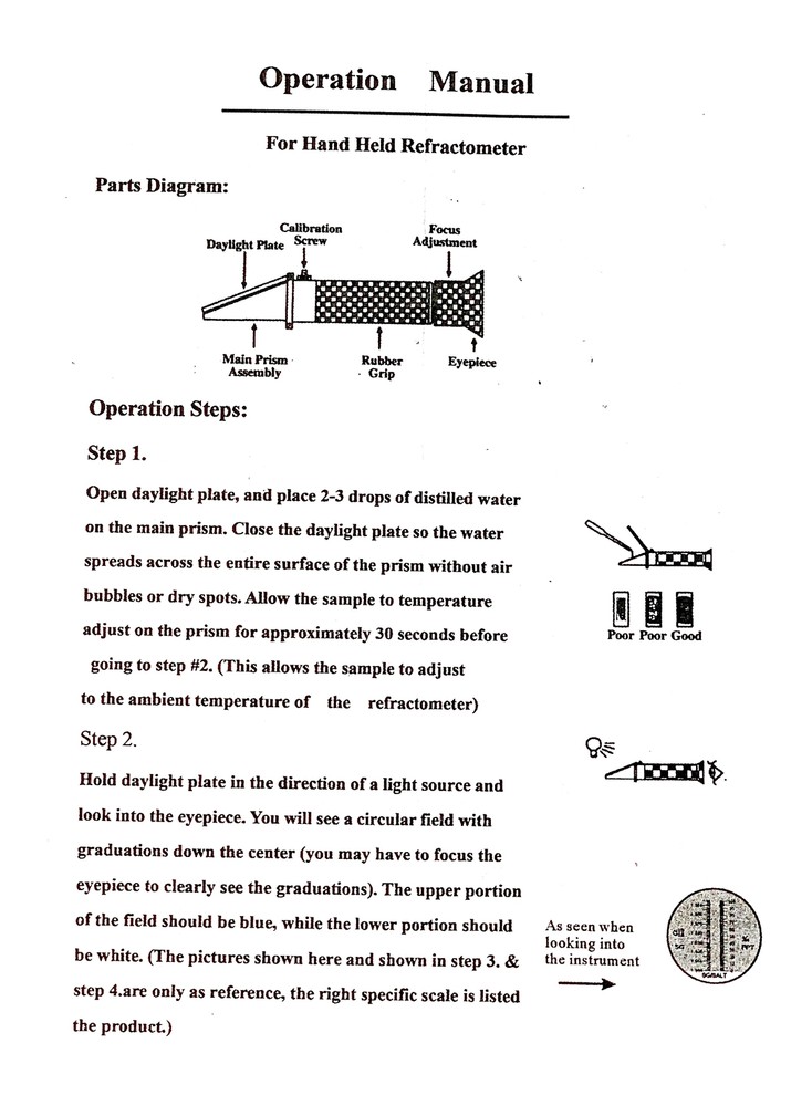 WATER SOLUBLE COOLANT TESTER - REFRACTOMETER 0-32% (8010-0020)
