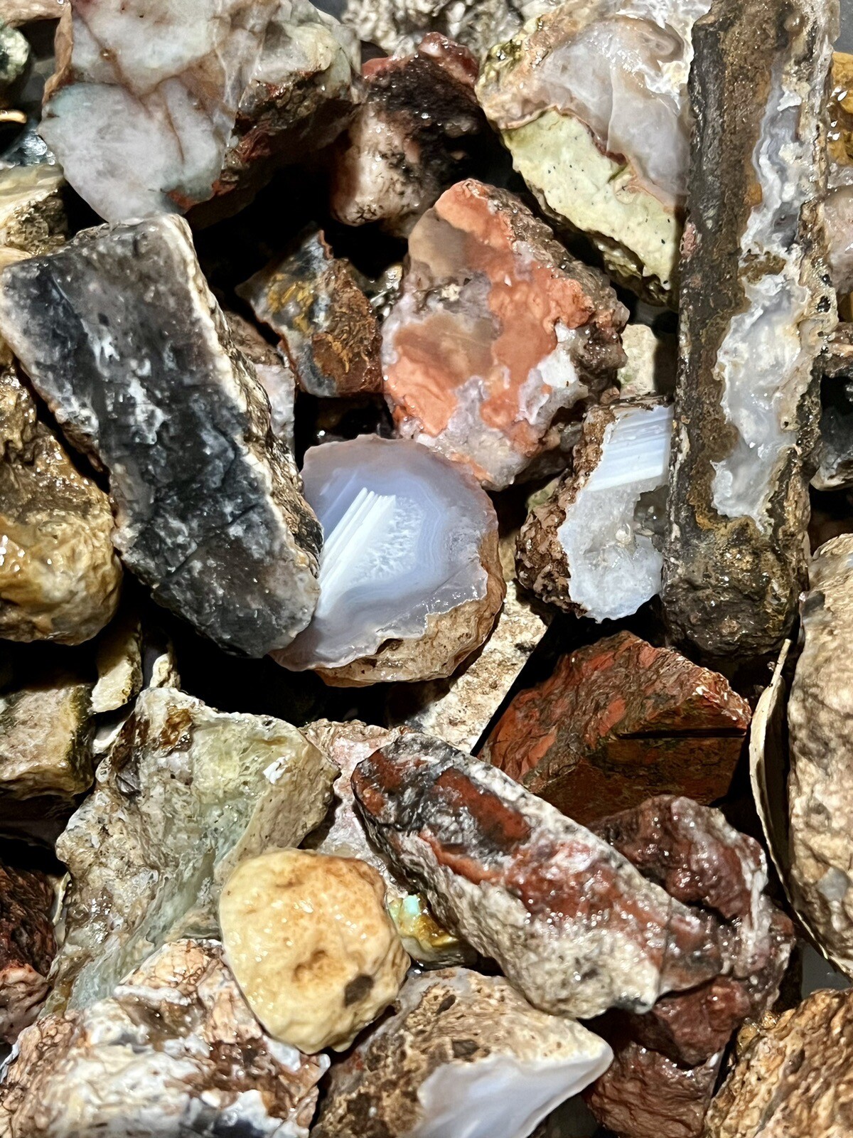 Large Flat Rate Bulk Old Stock Rough 1950's GemStone Mineral Lapidary Collection