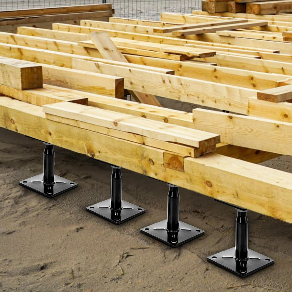 4 Pack Floor Jack Posts Adjustable 4-7” Heavy Duty Support Jacks Joist Deck