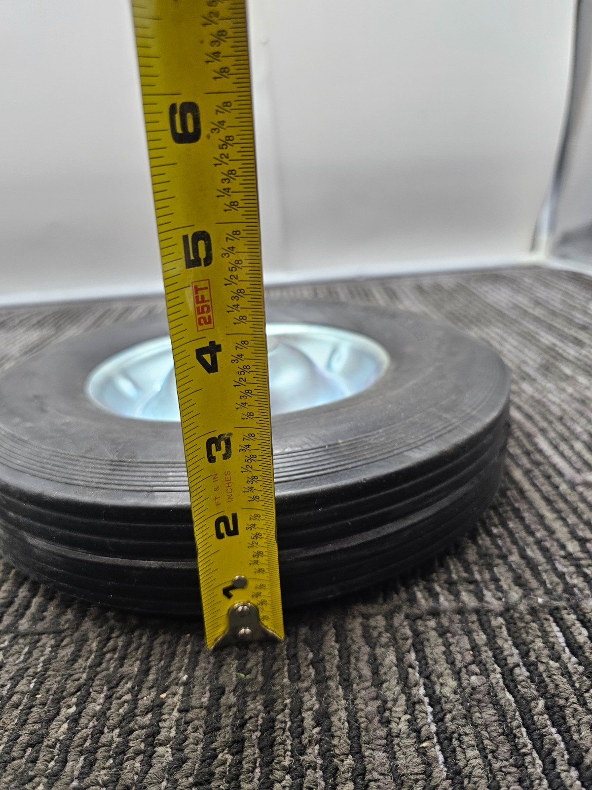 (QTY 2) 10x2.5 Solid Rubber Wheel Tire 5/8 Bore Hard Snow Blower Dolly Cart