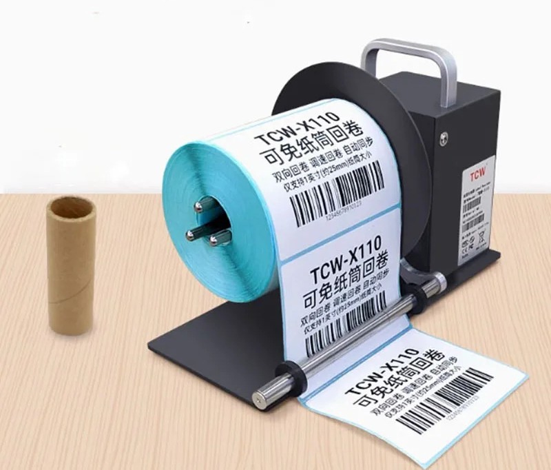 TCW-X110 Automatic Core-less Label Rewinder Label Roll Machine Rewinder