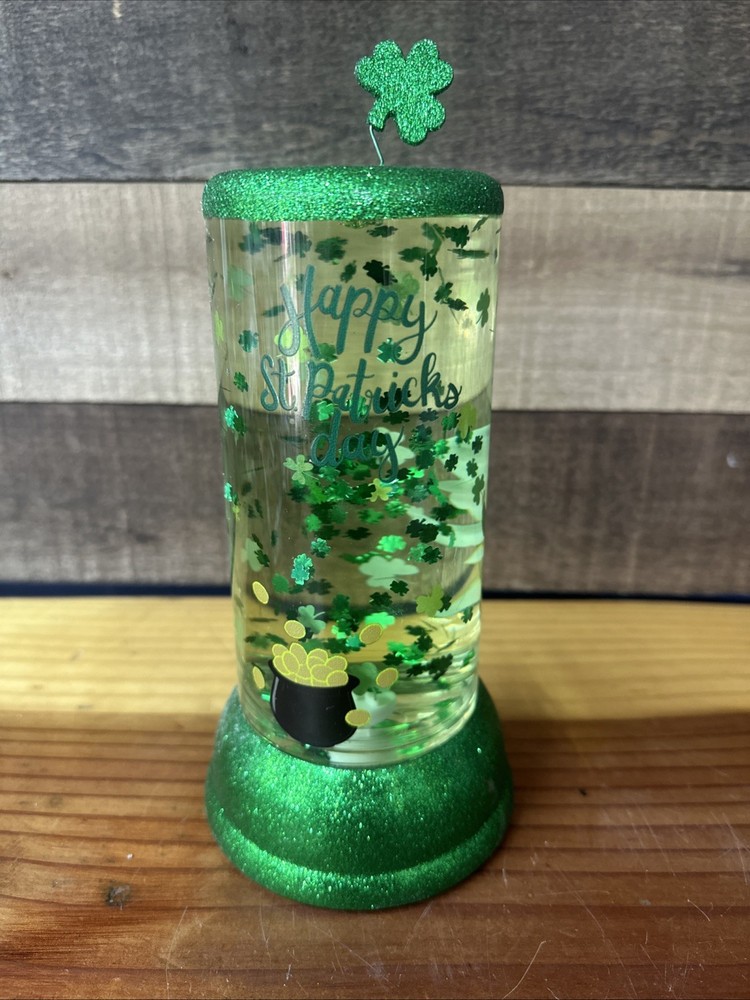 St Patricks Day Irish Leprechaun Lighted Snowglobe