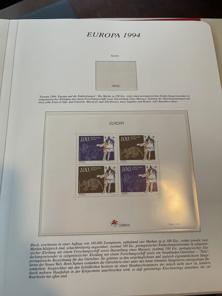 Stamp Album Europa Briefmarken Hingeless 93-95 Sieger-Verlag w/ stamps + sheets