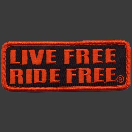 LIVE FREE RIDE FREE MOTORCYCLE PATCH PT108