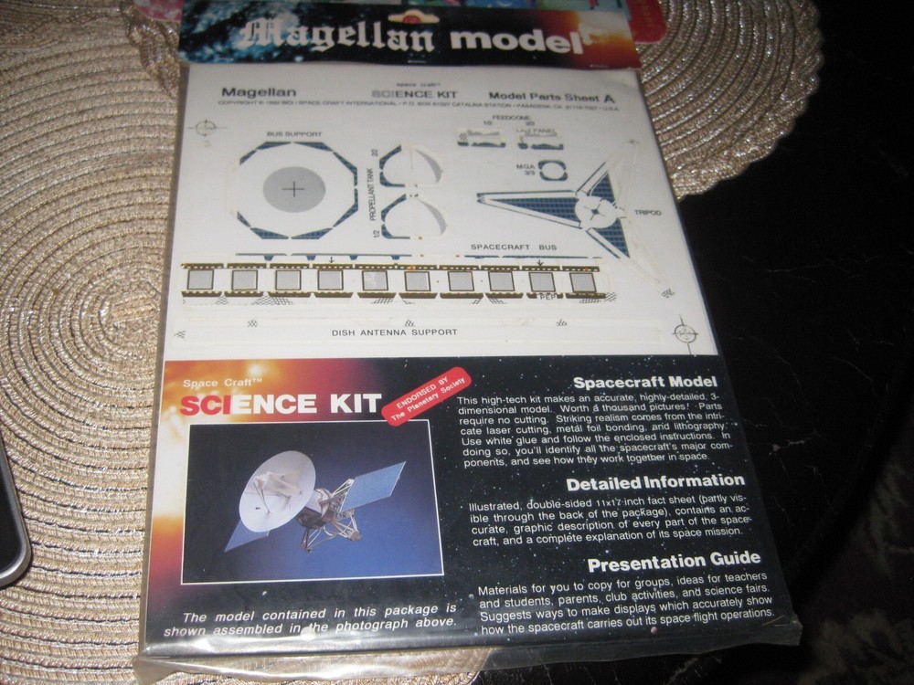 Magellan Model Space Craft Science kit Build 1992