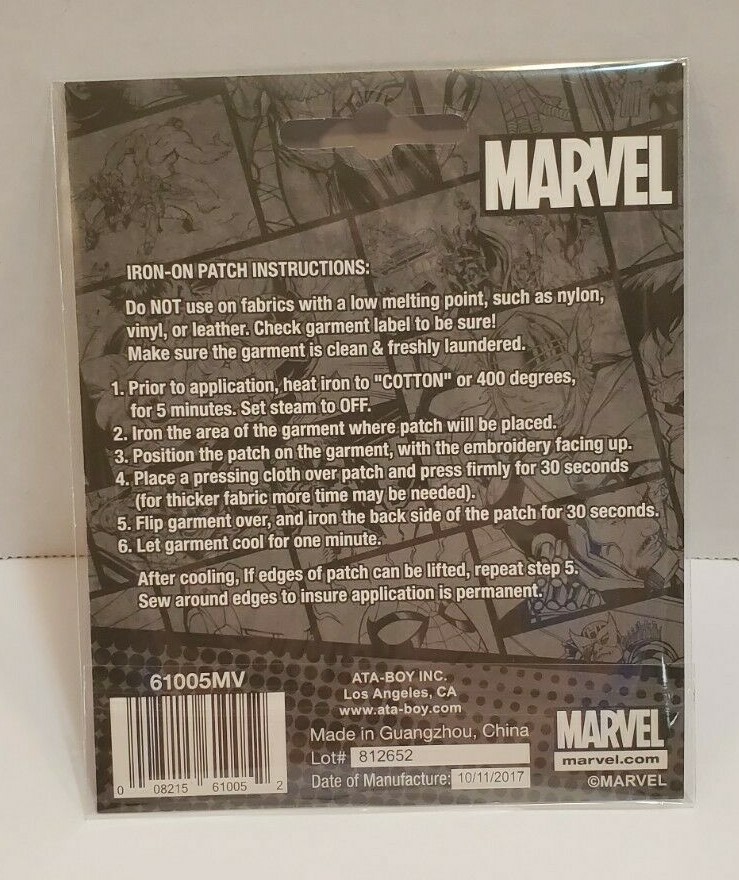Official Marvel Comics Deadpool Symbol Crest Iron On Patch - 3.5 Inches - NEW